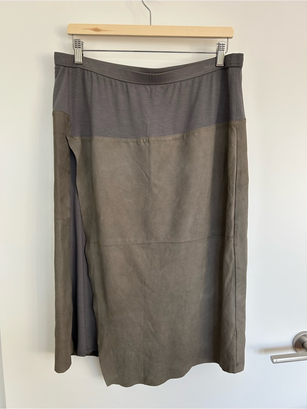 Vintage DKNY Leather Wrap Style Skirt